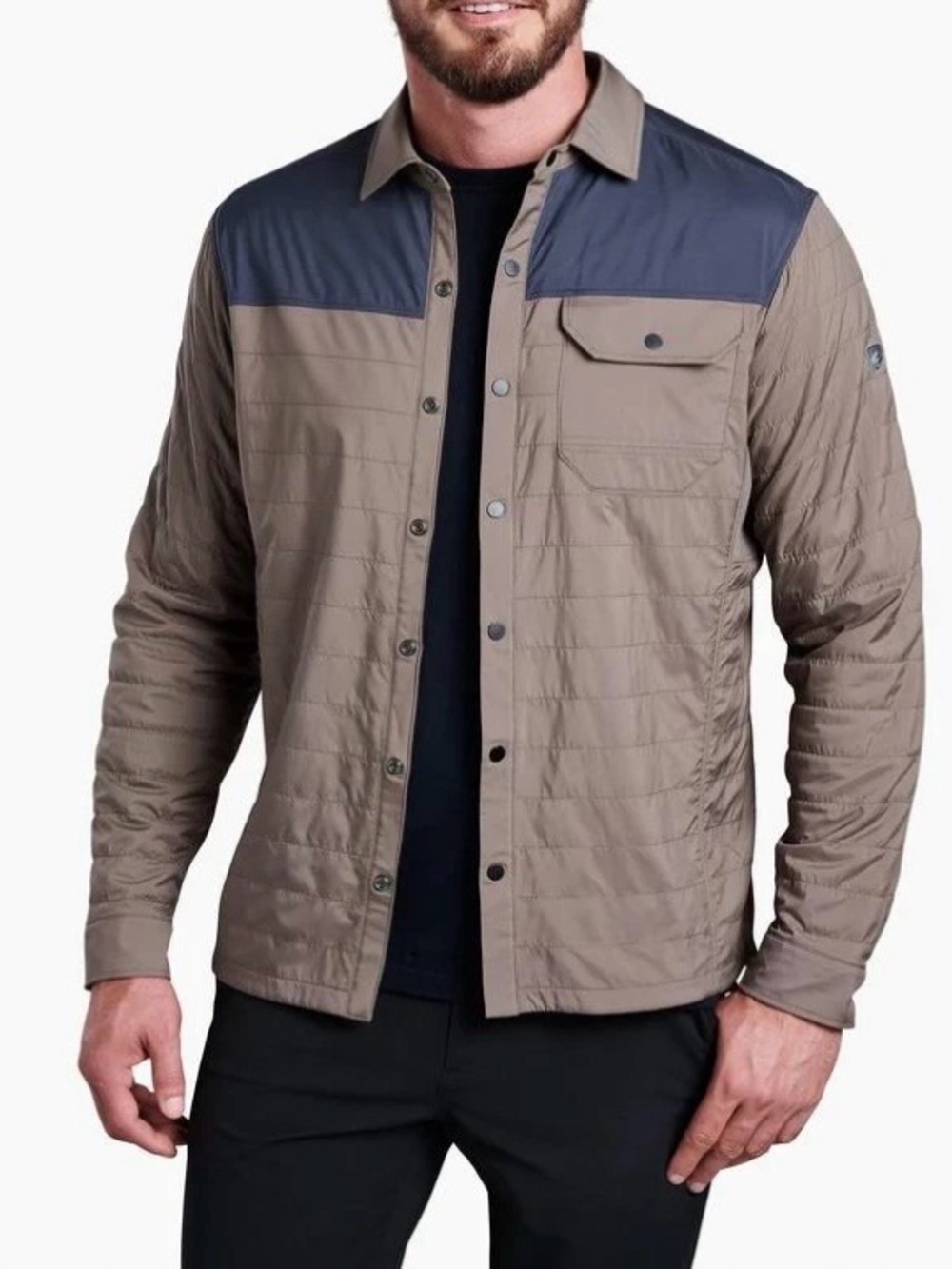 Kuhl The One Shirt Jacket Brown Quilted Mens Medium